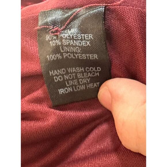 Lulus NWT Large Red Velvet Mini Dress Open Back Lined Stretch Garnet WhimsyGoth - Picture 6 of 9